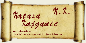 Nataša Kajganić vizit kartica